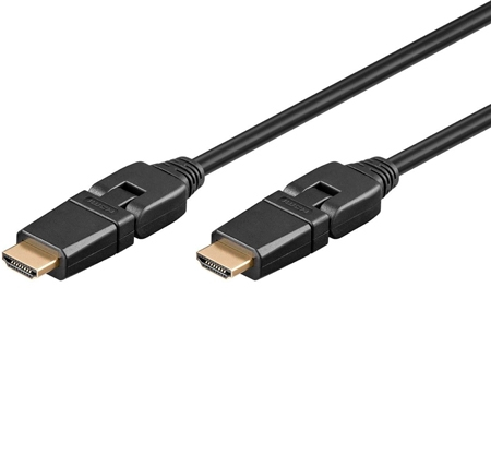 Goobay Fleksibelt HDMI Højhastighedskabel med  Ethernet - 5 meter