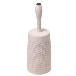 Addis Faux Rattan Toiletsbørste - Råhvid