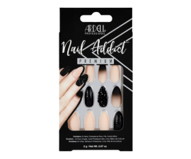 Ardell Nail Addict Black Stud & Pink Ombre Kunstige Negle - 24 stk 