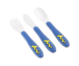 Rosti Mepal 3 Dele Blå Børnebestik m. Girafmotiv