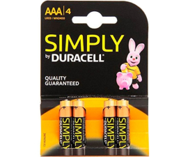 Duracell Simply AAA Batterier - 4 stk 