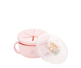 Kikka Boo 2 In 1 Snack Bowl – Savanna Pink