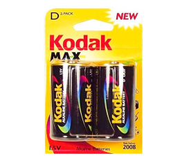 Kodak Max Alkaline D/LR20 Batterier - 2 stk