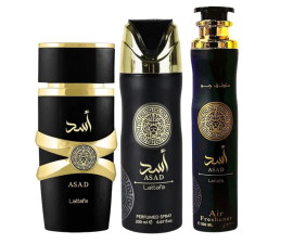 Lattafa Asad 3-Piece Eau de Parfum Gift Set