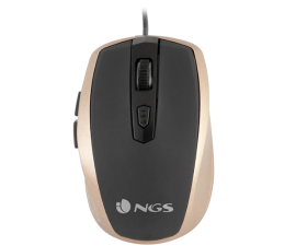 NGS Tick Gold USB Optical Mouse - Guld & Sort