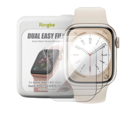 Ringke Dual Easy Film Skærmbeskyttelse Apple Watch 7/8 41 mm & Apple Watch SE/6/5/4 40mm 3-pack 