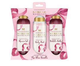 Serene Moments Coconut & Vanilla Bliss Bundle Bath Set – 3 stk.