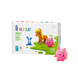 Tomy Hey Clay Dyr Medium Modelleringssæt – 6 stk