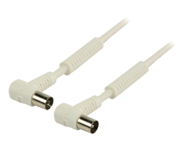 Valueline Antennekabel Hvid 120 dB - 1 Meter